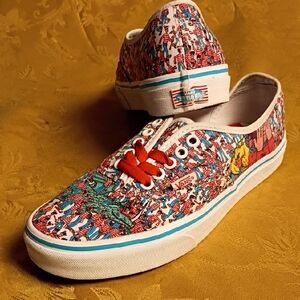 VANS "WHERE'S WALDO?" RARE Classic Multicolor Graphic Women's 9.0 Men's 7.5